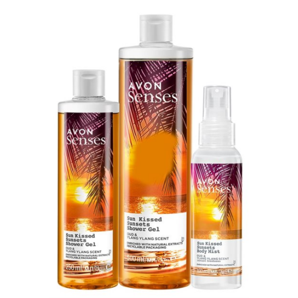 Senses Sun Kissed Sunset -tuotesetti 500ml + 250ml + 100ml