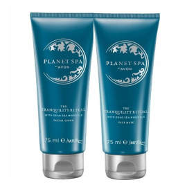 Planet Spa Kuolleenmeren mineraalit setti. Kasvonaamio 75ml & Kasvokuorinta 75ml + JOULUKUVASTO