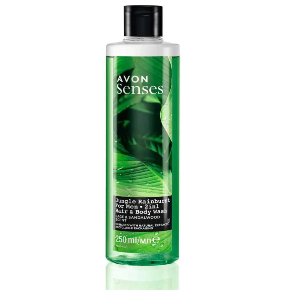 Senses Jungle Rainburst vartalon ja hiusten suihkugeeli Miehelle 250ml