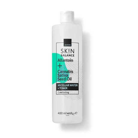 SKIN Cannabis palauttava 2-in-1 misellivesi & kasvovesi hamppuöljyllä 400ml