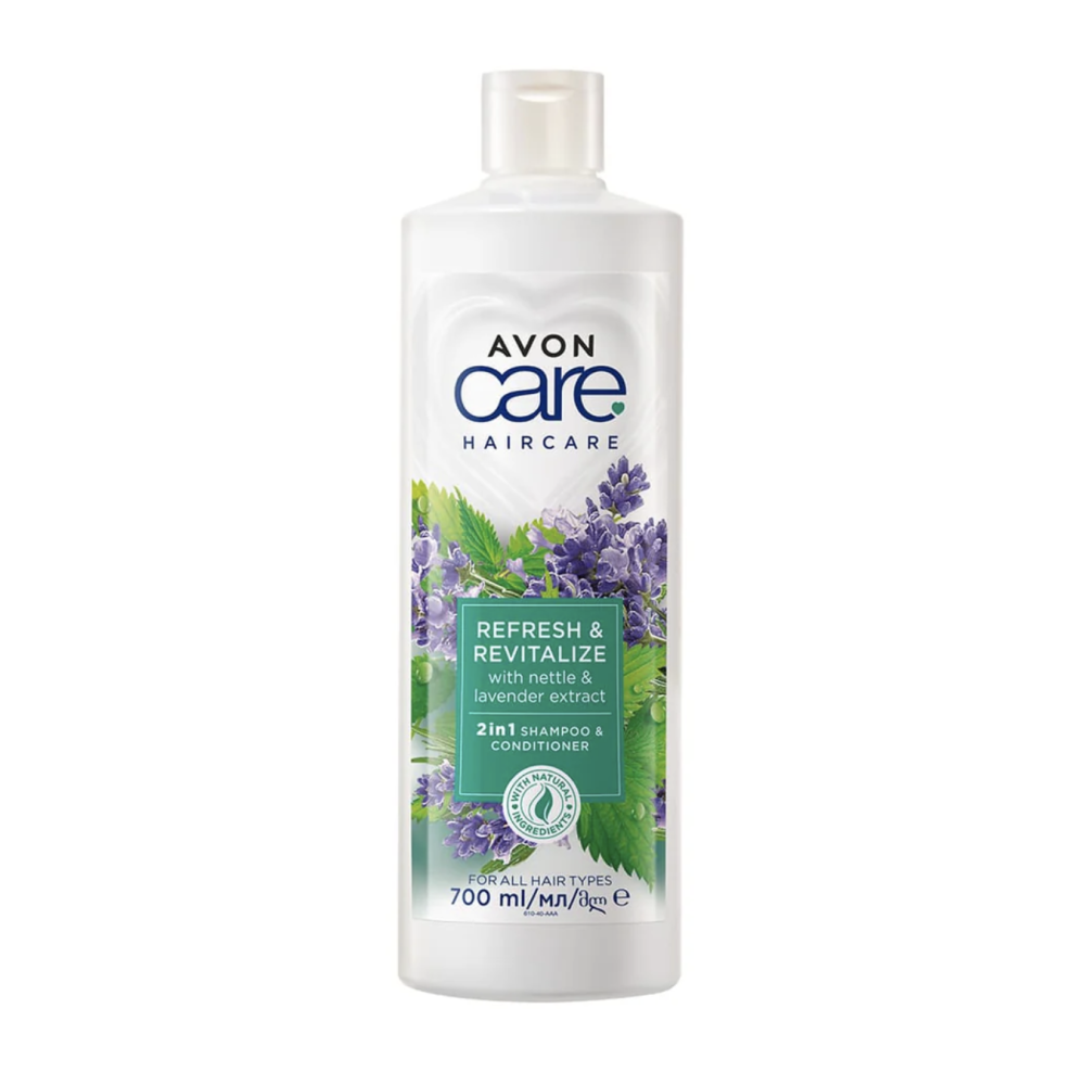 AVON CARE Shampoo&hoitoaine 2in1 nokkosta ja laventeliuutetta 700ml
