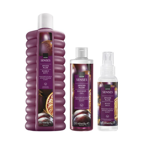 Senses Luumuinen setti (sis. 500ml Kylpyvaahto, 250ml suihkusaippua ja 100ml vartalotuoksu) JOULUKUVASTO