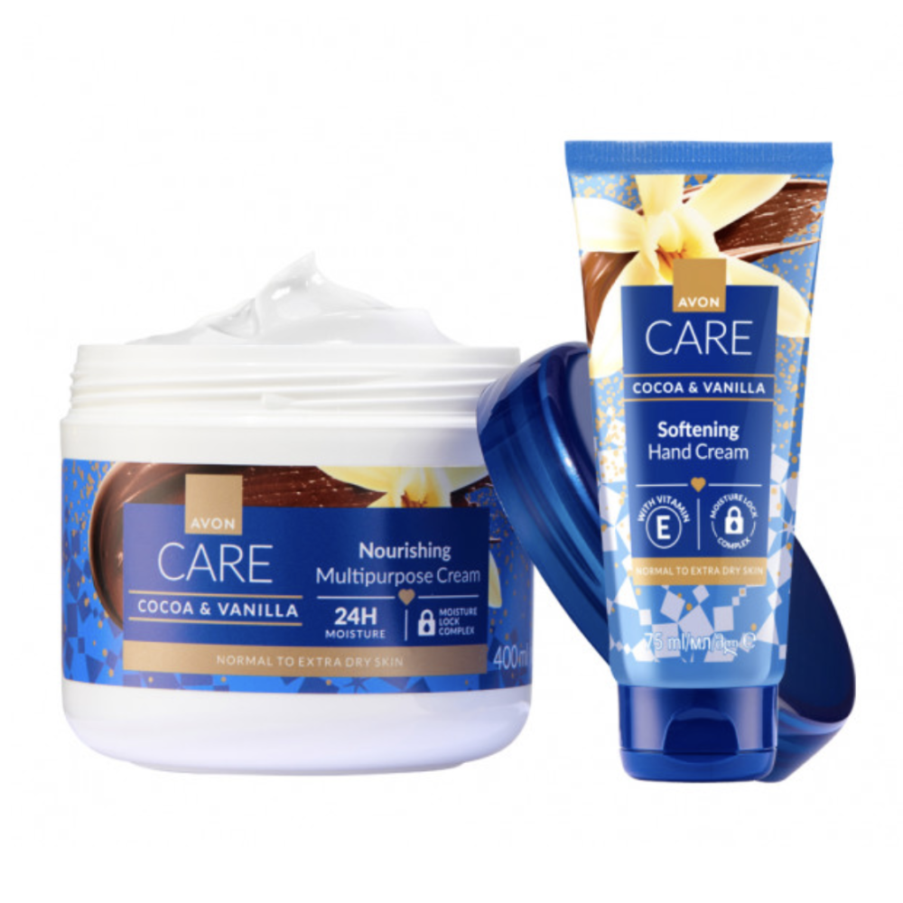 Avon Care Kaakao&Vanilja lahjasetti (sis. Käsivoide 75ml, Yleisvoide 400ml) 