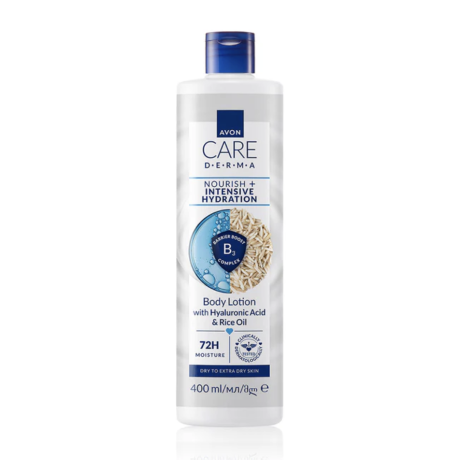 Avon Care Vartalovoide DERMA NOURISH + INTENSIVE HYDRATION erittäin kuivalle iholle vartalovoide 400ml