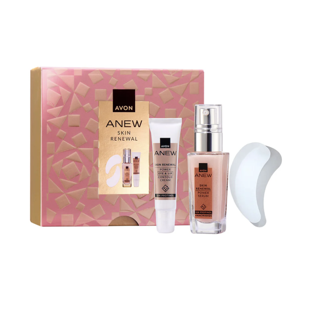 ANEW Skin Renewal setti (sis. Seerumi 30ml, Silmänympärysvoide 15ml & Silikoniset silmänympäryslaput)  
