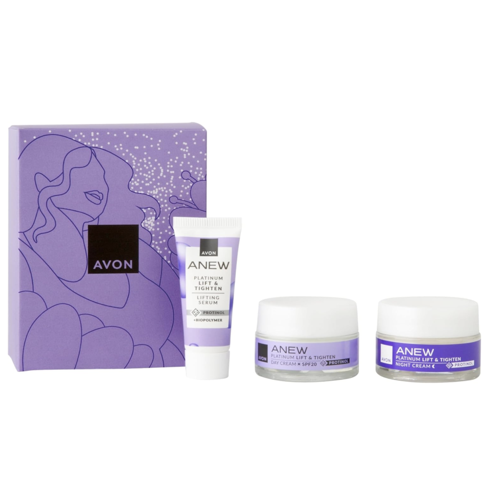 ANEW Platinum matkasetti (sis. Päivävoide 15ml, Yövoide 15ml ja Seerumi 10ml)