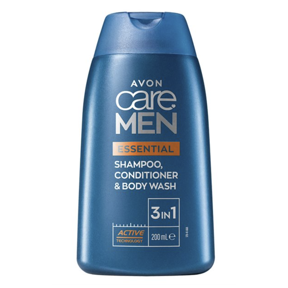 MEN Essential shampoo-hoitoaine-suihkugeeli 3in1 200ml