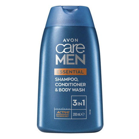 MEN Essential shampoo-hoitoaine-suihkugeeli 3in1 200ml