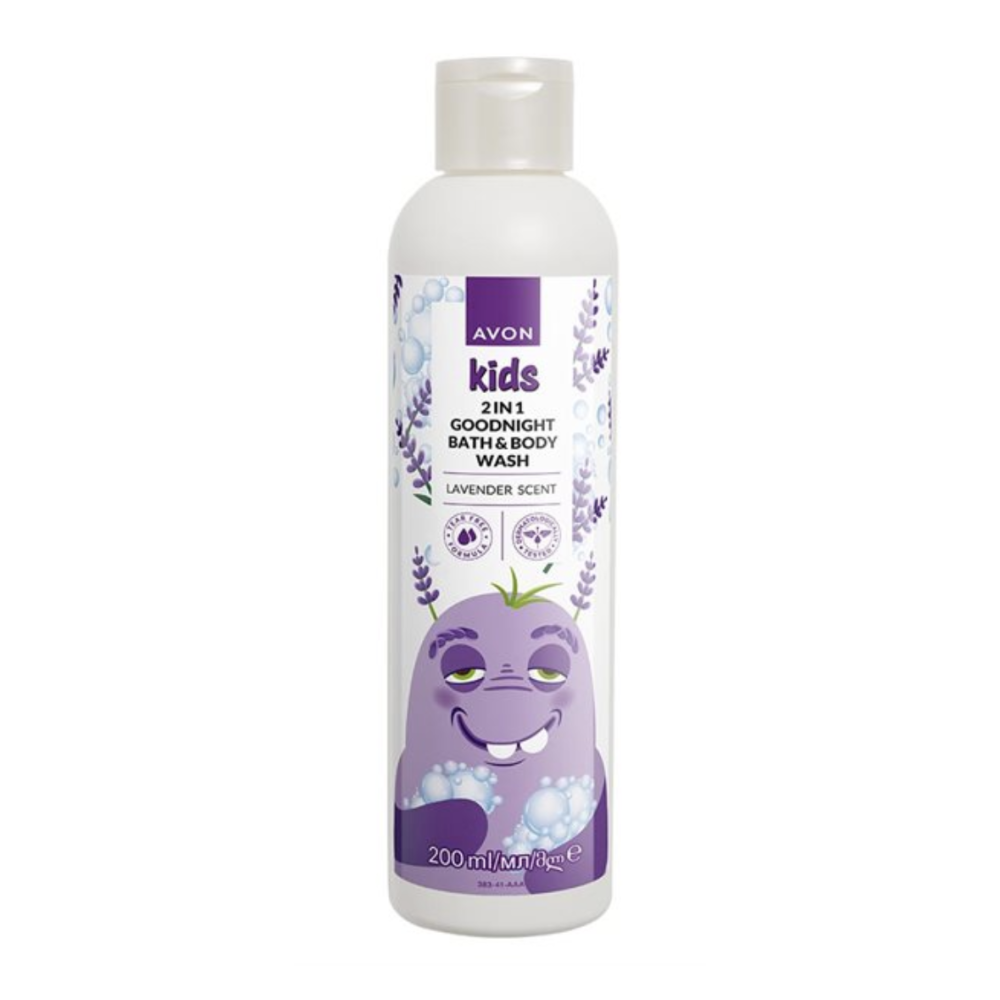 AVON Kids 2in1 Laventelinen vartalonpesuneste ja kylpyvaahto 200ml