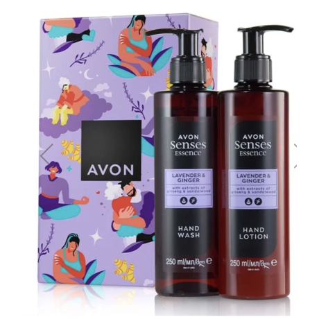 SENSES Essence Lavender&Ginger -lahjasetti 2 x 250ml (sis. nestesaippuan ja käsivoiteen)