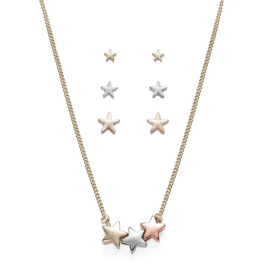 Korusetti Beau (sis. Kaulakoru + 3 x nappikorvikset)