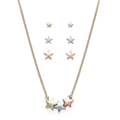 Korusetti Beau (sis. Kaulakoru + 3 x nappikorvikset)