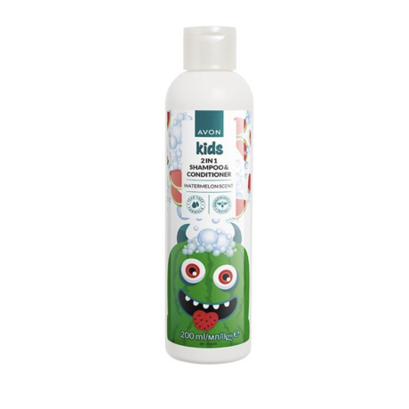 AVON Kids 2in1 Omenainen Shampoo & Hoitoaine 200ml