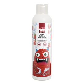 AVON Kids 2in1 Mansikkainen Shampoo & Hoitoaine 200ml