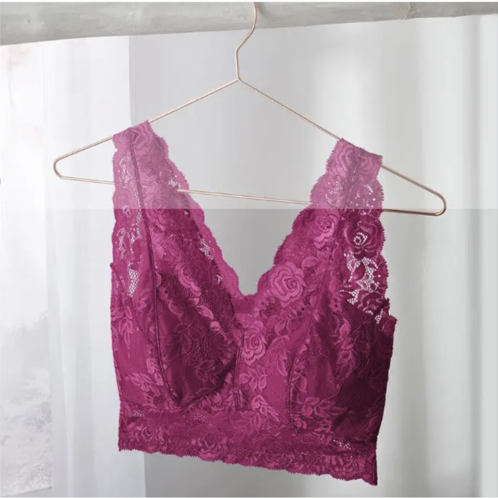 Rintaliivit AVON Lace Overlay Bra koko XL Fucsia