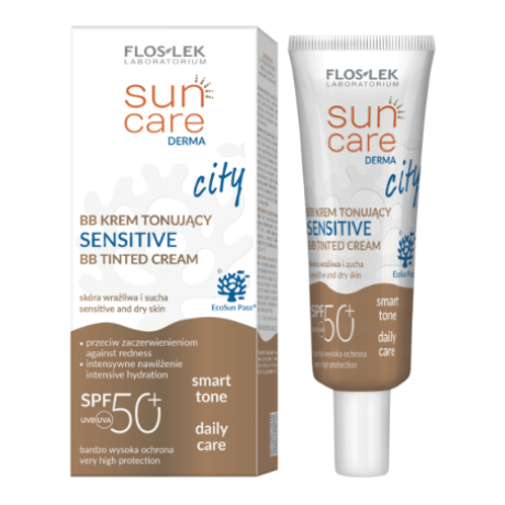 DERMA Sun Care CITY BB Sävyttävä Aurinkovoide kasvoille, herkälle iholle SPF 50+ 30ml 
