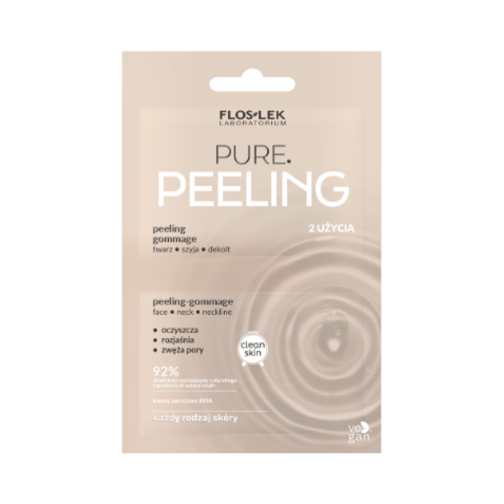 Kuorinta PURE Gommage kuorinta kasvoille, dekolteelle ja kaulalle Puhdistava 2 x 4ml