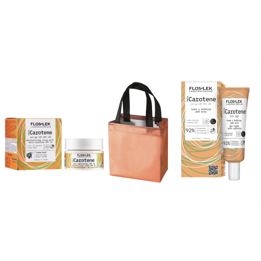 BeetakaroteeniSETTI Pro-Age kosteuttava päivävoide SPF 15 50ml & Kofeiini silmänympärysvoide 30ml