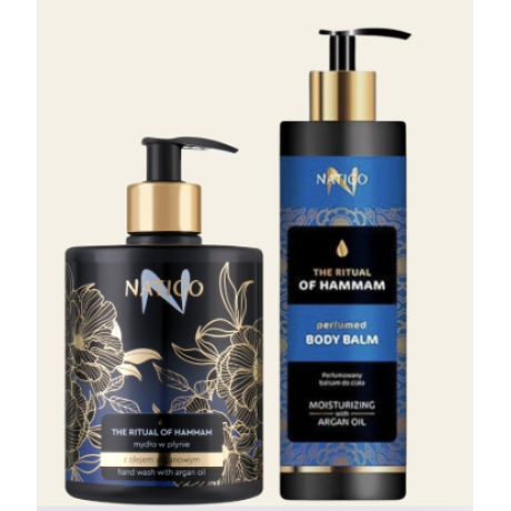 THE RITUAL OF Hammam SETTI nestesaippua & Suihkugeeli Arganöljyllä 500ml + 400ml + kestokassi JOULUKUVASTO