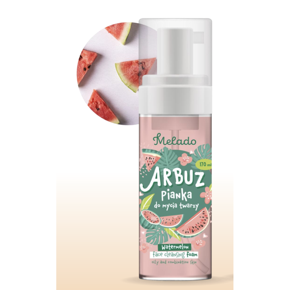 Kasvojen pesuvaahto rasvaiselle ja sekaiholle iholle Vesimeloni 170ml