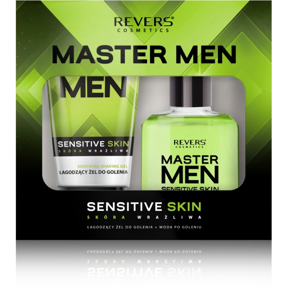 Master Men lahjasetti miehelle (parranajogeeli & partavesi parranajon jälkeen) Sensitive Skin150ml + 100ml