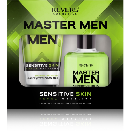 Master Men lahjasetti miehelle (parranajogeeli & partavesi parranajon jälkeen) Sensitive Skin150ml + 100ml