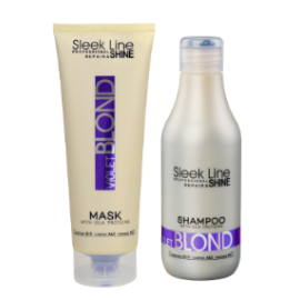Sleek Line Violetti settihiuksille (Shampoo 300ml  + Hiusnaamio)