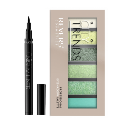 Luomiväripaletti 12 NEW CITY TRENDS & Unslim silmänrajaustussi + sellofaani JOULUKUVASTO