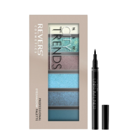 Luomiväripaletti 18 NEW CITY TRENDS & Unslim silmänrajaustussi + sellofaani 