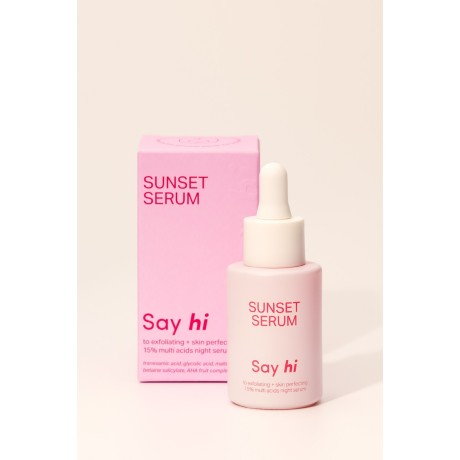 SUNSET SERUM kuoriva ja ihoa parantava 15 % multi acid yöseerumi 30ml