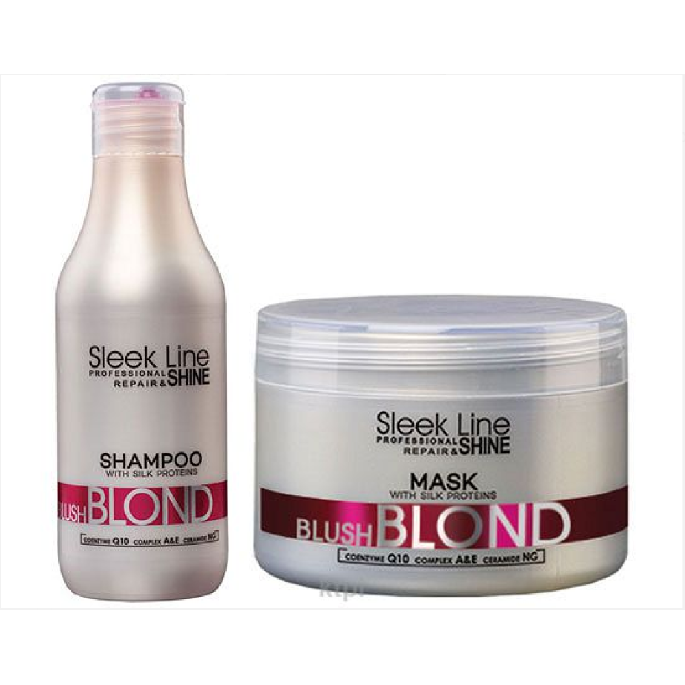 Sleek Line BLUSH BLOND setti sis. Shampoo 300ml + Hiusnaamio 250ml 