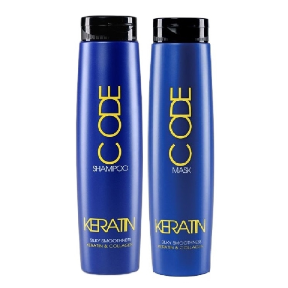 Keratin Code Hiusnaamio & Shampoo setti 250ml + 250ml