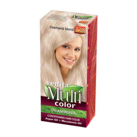 HIUSVÄRI Hoitava MultiColor - 12.8 Diamond Blond 50ml + 50ml 