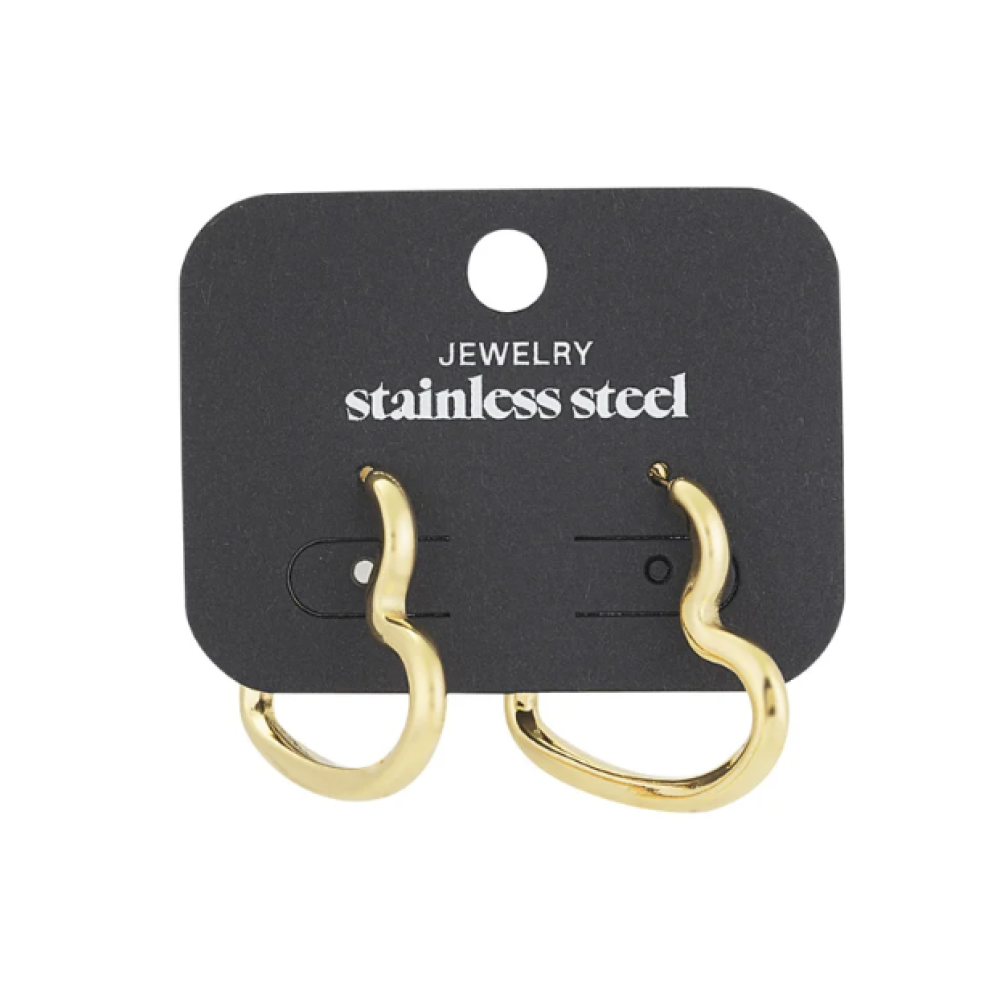 Moderni Sydän -korvakorut Kulta