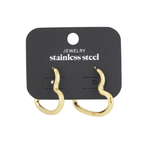 Moderni Sydän -korvakorut Kulta