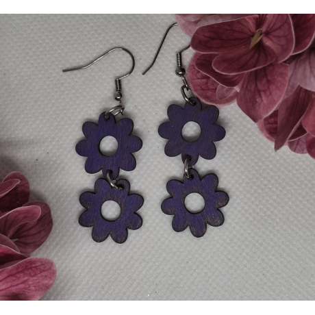 Korvakorut Kukka Lila 2 kukkaa