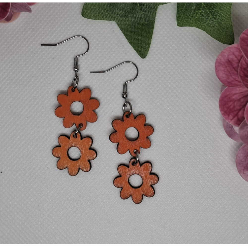 Korvakorut Kukka Oranssi 2 kukkaa